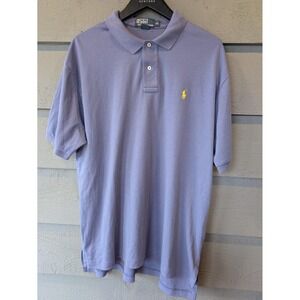 Polo By Ralph Lauren Polo Shirt Mens XL Blue Pique Knit Short Sleeve Pony Logo